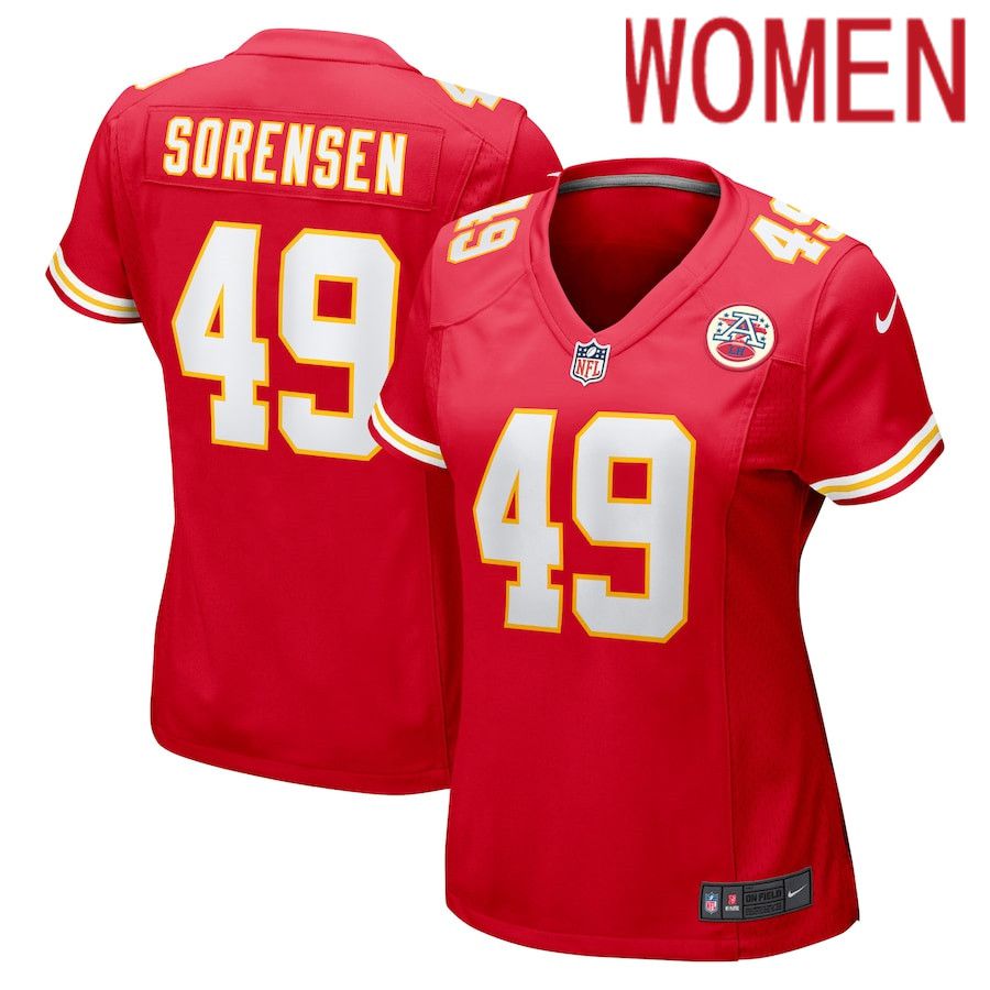 Cheap Women Kansas City Chiefs 49 Daniel Sorensen Nike Red Game NFL Jersey